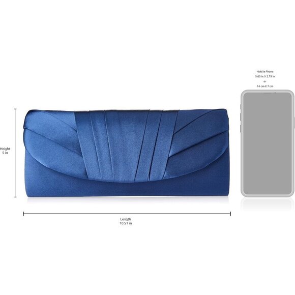 ❤️Angel Satin Tuxedo Flap Evening Clutch for Women - Picture 3 of 7